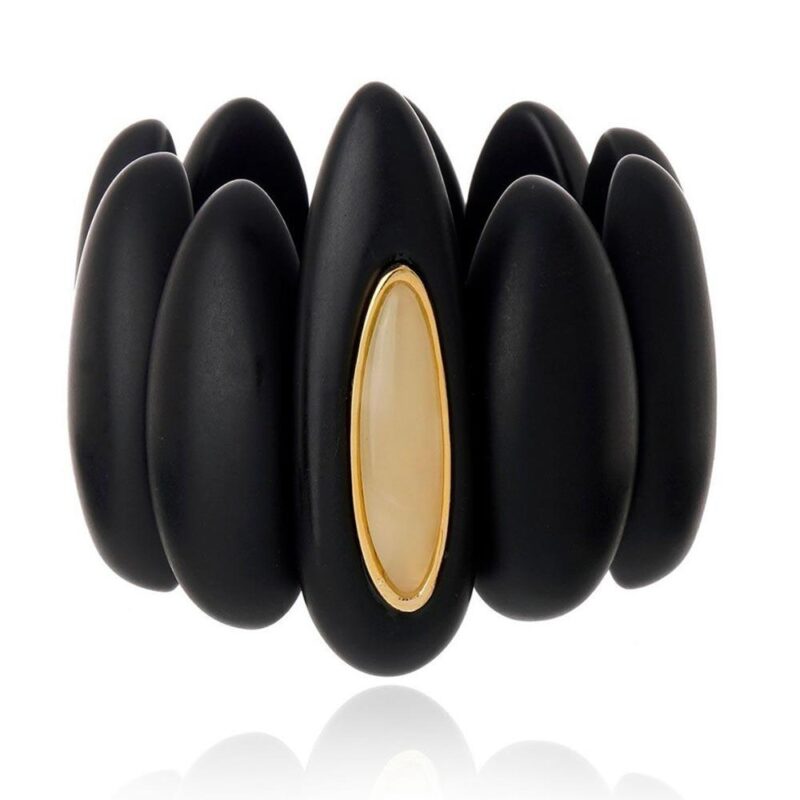 Bracelete em resina preta - 5058