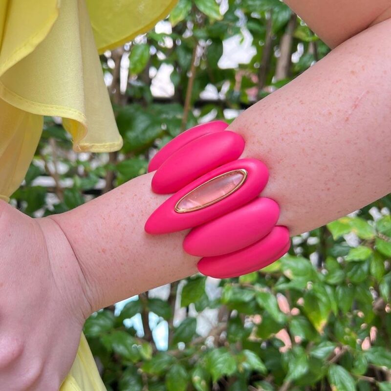 Bracelete em resina pink - 5059 - Image 2